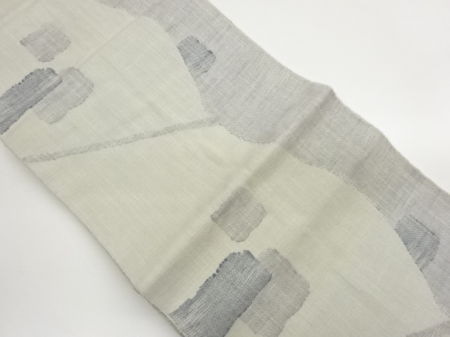 JAPANESE NAGOYA OBI / TSUMUGI / WOVEN ABSTRACT SHIKISHI PATTERN